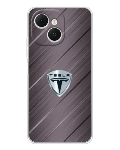 Чехол для TECNO Spark 40C с картинкой «Металлическая текстура Tesla»