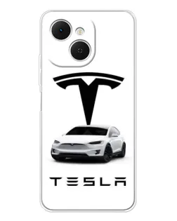 Чехол для TECNO Spark 40C с картинкой «Tesla White Style»