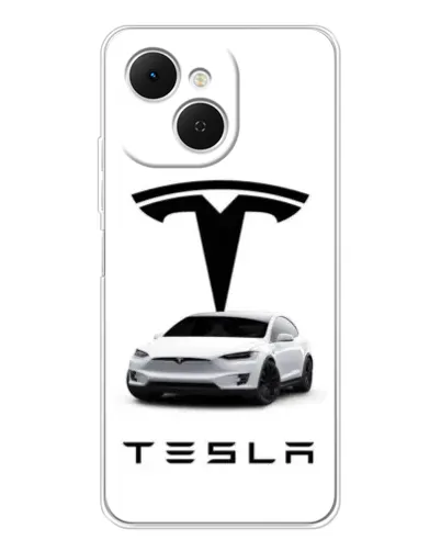 Чехол для TECNO Spark 40C с картинкой «Tesla White Style»