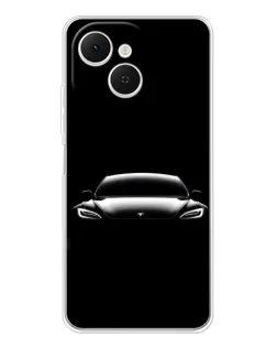 Чехол для TECNO Spark 40C с картинкой «Фары Tesla Night»