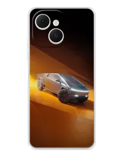 Чехол для TECNO Spark 40C с картинкой «Cybertruck в пустыне»