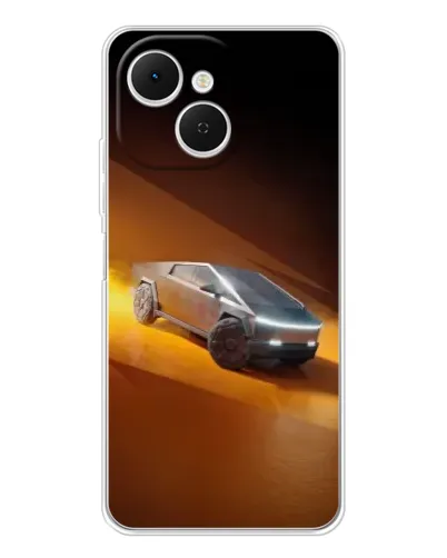 Чехол для TECNO Spark 40C с картинкой «Cybertruck в пустыне»