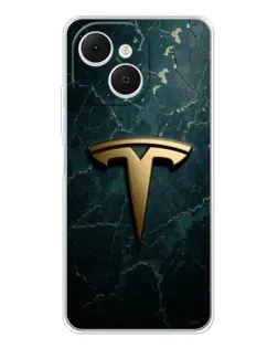 Чехол для TECNO Spark 40C с картинкой «Мраморная Tesla Gold»