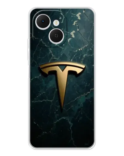 Чехол для TECNO Spark 40C с картинкой «Мраморная Tesla Gold»