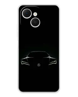 Чехол для TECNO Spark 40C с картинкой «Mercedes — силуэт авто»