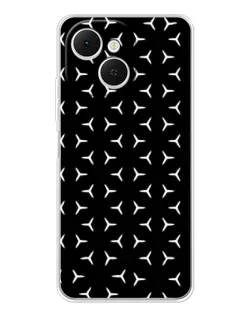 Чехол для TECNO Spark 40C с картинкой «Mercedes паттерн звезд»