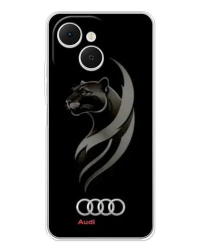 Чехол для TECNO Spark 40C с картинкой «Графика — пантера и Audi»