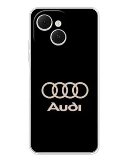 Чехол для TECNO Spark 40C с картинкой «Audi — золотой логотип»