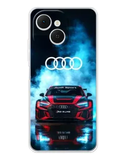 Чехол для TECNO Spark 40C с картинкой «Audi Sport — неон»