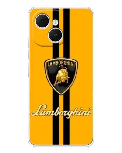 Чехол для TECNO Spark 40C с картинкой «Lamborghini Stripe желтый»