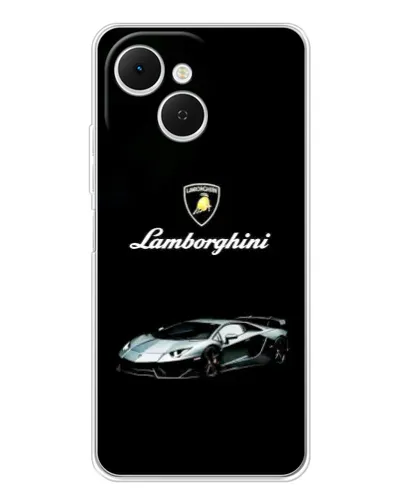 Чехол для TECNO Spark 40C с картинкой «Логотип Lamborghini классика»