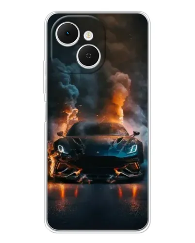 Чехол для TECNO Spark 40C с картинкой «Lamborghini дымная эстетика»