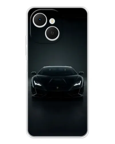 Чехол для TECNO Spark 40C с картинкой «Черный Lamborghini Aventador»