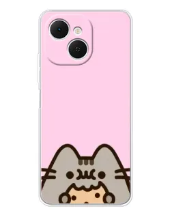 Чохол для TECNO Spark 40C з картинкою «Pusheen та печиво»