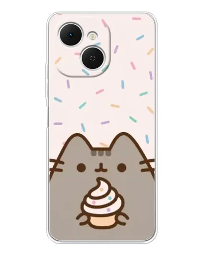 Чохол для TECNO Spark 40C з картинкою «Пушин з кексом»
