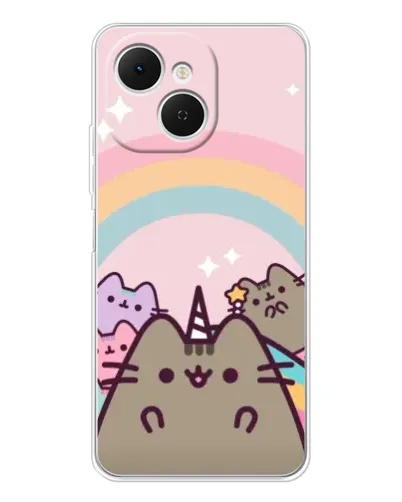 Чохол для TECNO Spark 40C з картинкою «Єдиноріг Pusheen»