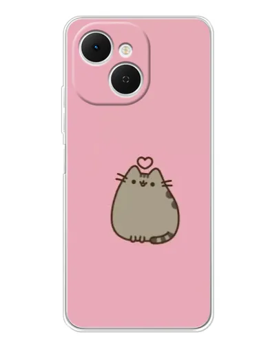 Чохол для TECNO Spark 40C з картинкою «Pusheen серце»