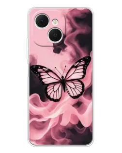 Чехол для TECNO Spark 40C с картинкой «Бабочка в дыму» Чехол для TECNO Spark 40C с картинкой «Бабочка в дыму»