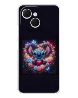 Чохол для TECNO Spark 40C з картинкою «Stitch у квітах»