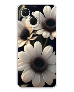 Чехол для TECNO Spark 40C с картинкой «Белые маргаритки макро» Чехол для TECNO Spark 40C с картинкой «Белые маргаритки макро»