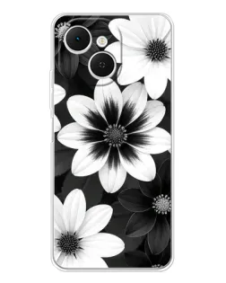 Чехол для TECNO Spark 40C с картинкой «Монохромные астры» Чехол для TECNO Spark 40C с картинкой «Монохромные астры»