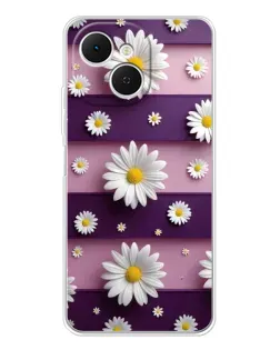 Чехол для TECNO Spark 40C с картинкой «Ромашки на фиолетовом» Чехол для TECNO Spark 40C с картинкой «Ромашки на фиолетовом»