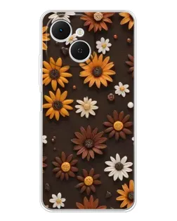 Чехол для TECNO Spark 40C с картинкой «Узор из маленьких подсолнухов» Чехол для TECNO Spark 40C с картинкой «Узор из маленьких подсолнухов»