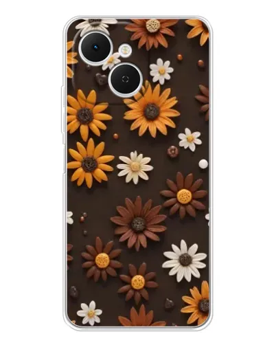 Чехол для TECNO Spark 40C с картинкой «Узор из маленьких подсолнухов» Чехол для TECNO Spark 40C с картинкой «Узор из маленьких подсолнухов»
