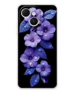 Чехол для TECNO Spark 40C с картинкой «Фиолетовые цветы с росою» Чехол для TECNO Spark 40C с картинкой «Фиолетовые цветы с росою»
