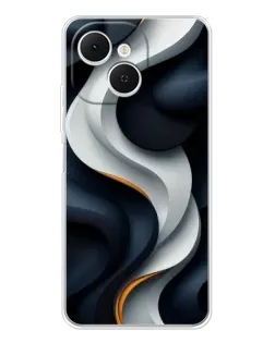 Чохол для TECNO Spark 40C з картинкою «Об'ємні чорно-білі стрічки» Чохол для TECNO Spark 40C з картинкою «Об'ємні чорно-білі стрічки»