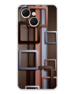 Чохол для TECNO Spark 40C з картинкою «Коричневі об'ємні квадрати» Чохол для TECNO Spark 40C з картинкою «Коричневі об'ємні квадрати»