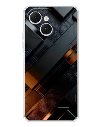 Чохол для TECNO Spark 40C з картинкою «Чорні геометричні блоки» Чохол для TECNO Spark 40C з картинкою «Чорні геометричні блоки»