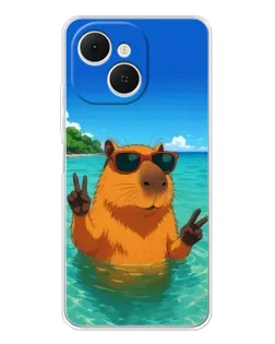 Чехол для TECNO Spark 40C с картинкой «Морская капибара» Чехол для TECNO Spark 40C с картинкой «Морская капибара»