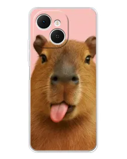 Чехол для TECNO Spark 40C с картинкой «Капибара с языком» Чехол для TECNO Spark 40C с картинкой «Капибара с языком»