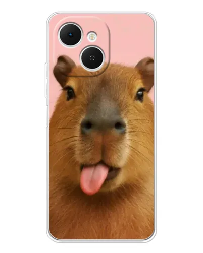 Чехол для TECNO Spark 40C с картинкой «Капибара с языком» Чехол для TECNO Spark 40C с картинкой «Капибара с языком»
