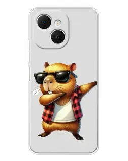 Чехол для TECNO Spark 40C с картинкой «Капибара рэпер даб» Чехол для TECNO Spark 40C с картинкой «Капибара рэпер даб»