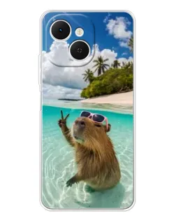 Чехол для TECNO Spark 40C с картинкой «Капибара на море» Чехол для TECNO Spark 40C с картинкой «Капибара на море»