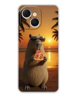 Чехол для TECNO Spark 40C с картинкой «Капибара с пиццей» Чехол для TECNO Spark 40C с картинкой «Капибара с пиццей»