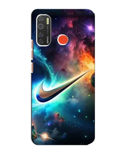 Чехол для TECNO Spark 5 Pro с картинкой «Космический Nike Swoosh»