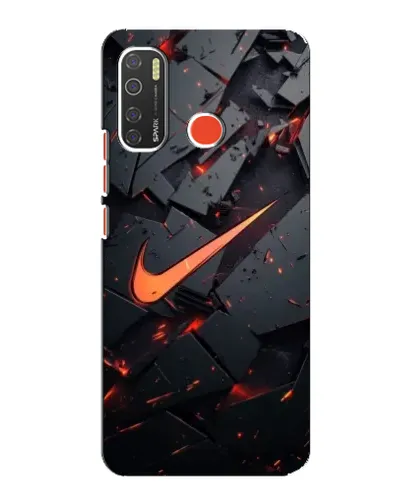 Чехол для TECNO Spark 5 Pro с картинкой «Nike — эффект разломов»