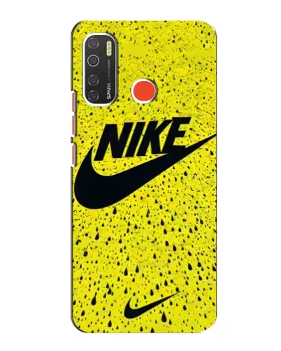 Чехол для TECNO Spark 5 Pro с картинкой «Желтый текстурный Nike»