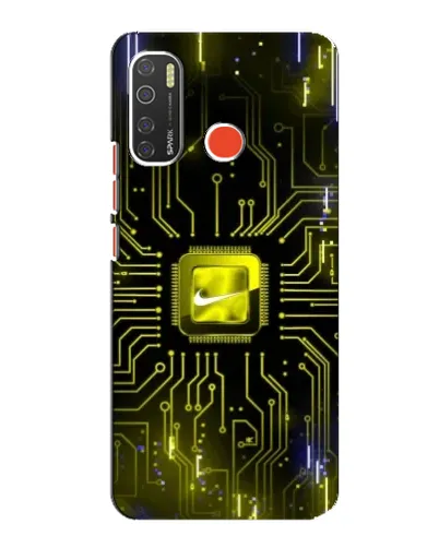 Чехол для TECNO Spark 5 Pro с картинкой «Nike — золотая искра»