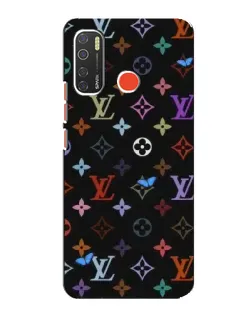Чехол для TECNO Spark 5 Pro с картинкой «Цветная монограмма LV»