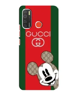 Чехол для TECNO Spark 5 Pro с картинкой «Gucci — полосы и Микки»