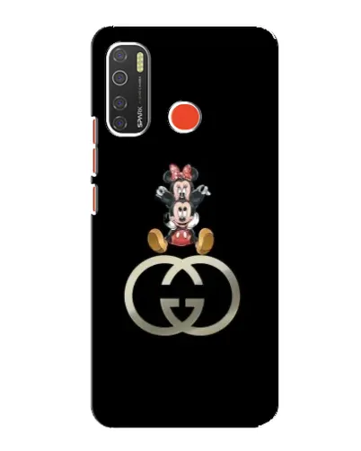 Чехол для TECNO Spark 5 Pro с картинкой «Минни Маус на лого»