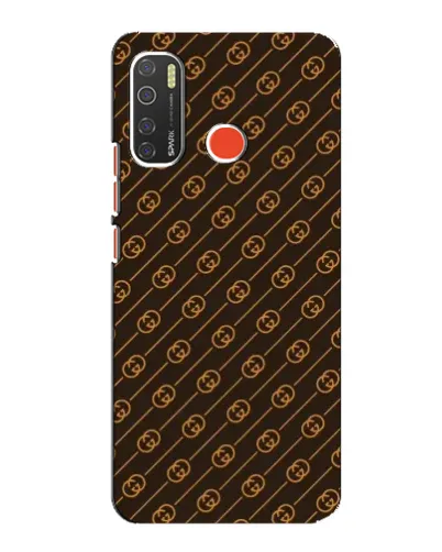 Чехол для TECNO Spark 5 Pro с картинкой «Gucci — золотые диагонали»