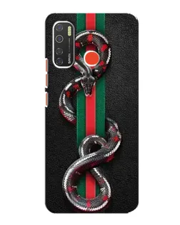 Чехол для TECNO Spark 5 Pro с картинкой «Gucci — змея на полосе»