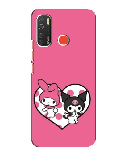Чехол для TECNO Spark 5 Pro с картинкой «Kuromi и My Melody»
