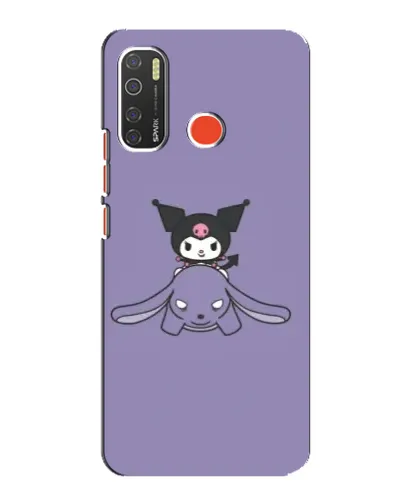 Чехол для TECNO Spark 5 Pro с картинкой «Kuromi на лиловом фоне»