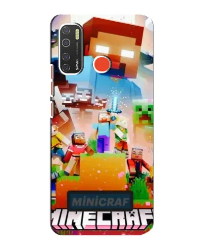 Чехол для TECNO Spark 5 Pro с картинкой «Minecraft герои игры»